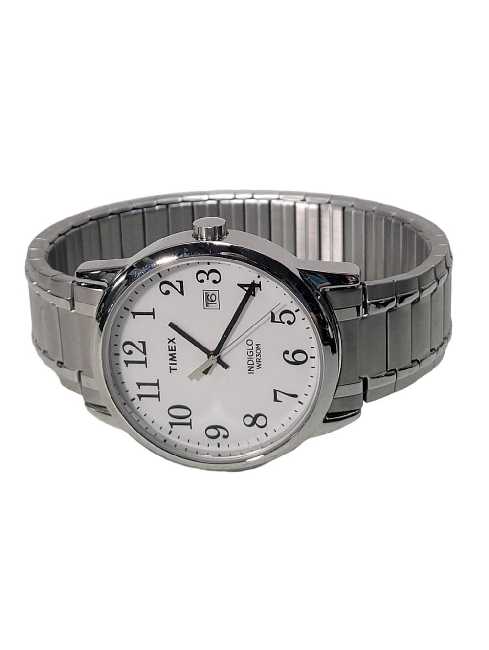 Timex TW2P81300 INDIGLO WR 30M Watch 38mm Expansion Band Stainless Steel